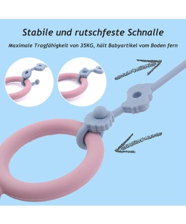 4 Pack Baby Toys Pacifier Chains & Silicone Cup Catchers - BPA-Free Food-Grade Silicone for Strollers High Chairs & Car Seats - Buy Online on GoSupps.com