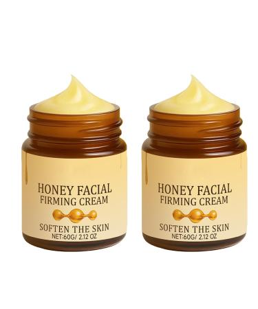 Cr me raffermissante visage miel Baume visage miel Cr me fouett e hydratante Effet liftant lissant Soin raffermissant multi-actions nourrissant face corps peaux s ches (2pcs)