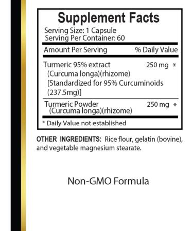 Turmeric Curcumin Formula - Organic Turmeric Curcumin Comfort & Antioxidant Support Turmeric for Joint Support - 1 Bottle 60 Capsules - Buy Online on GoSupps.com