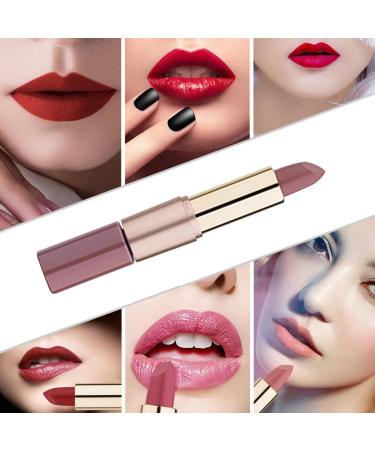 siduytin Matte Lipstick Double For Head Waterproof Smooth Nonstick Cup Lip Gloss Travel Bag Lips Make Up Women Girls Ladies Type 1 - Buy Online on GoSupps.com