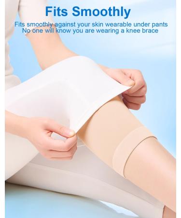 Knee Compression Sleeves for Men & Women - Lightweight Knee Pain Relief Brace Dancer Knee Pads Daily Use Knee Warmers (Black - Buy Online on GoSupps.com