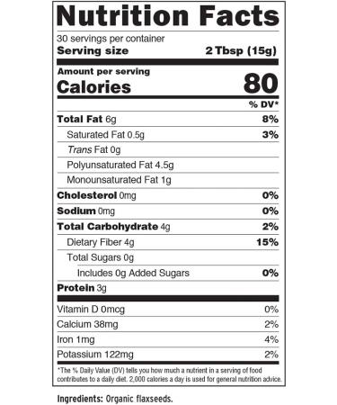 Barlean's Organic Forti-Flax Ground Flaxseed - Omega-3s, Lignans, Fibers - 16 oz | Vegan, Non-GMO, Gluten-Free - Buy Online on GoSupps.com