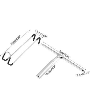 Glass Magnetic Window Cleaner Squeegee Cleaner Shower Kitchen Bathroom Mirror Rubber Wiper with Hanger Hook Rack - Buy Online on GoSupps.com