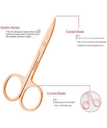 YSJJZRL 2 Pcs Professional Grooming Scissors - Eyebrow Scissors - Small Curved Stainless Steel Manicure & Beauty Scissor (Colourful) - Buy Online on GoSupps.com