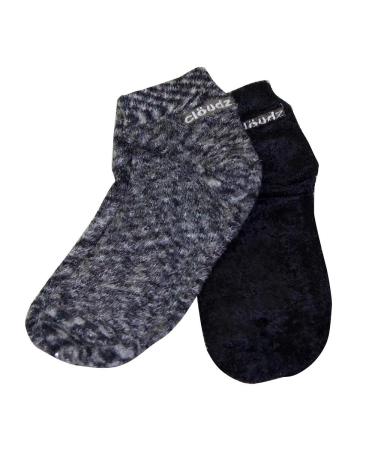 Cloudz - Black Natural Aloe Vera Spa Socks - (2 Pairs/Assorted Solid & Patterned)