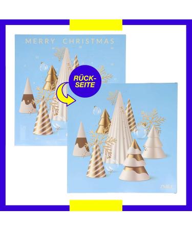 BriConti ZMILE COSMETICS Beauty Advent Calendar 3D Christmas Trees 24 surprises for making up and styling in the traditional door Advent calendar with vegan cosmetics - Buy Online on GoSupps.com