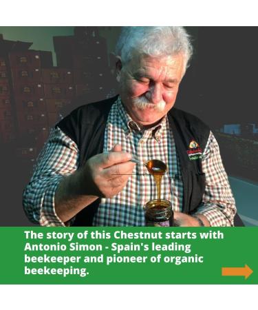 Antonio's Raw Certified Organic Chestnut Honey | Antioxidant & Mineral Rich | Unpasteurised | Single Origin - 500g - Buy Online on GoSupps.com