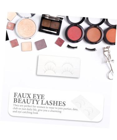 HAPINARY 2 Pairs White False Eyelashes Fake Eyelashes Fake Lashes Makeup Supplies Makeup False Eyelashes Performance Makeup Eyelashes Women Eyelashes Cosmetics Chemical Fiber Japanese Miss - Buy Online on GoSupps.com