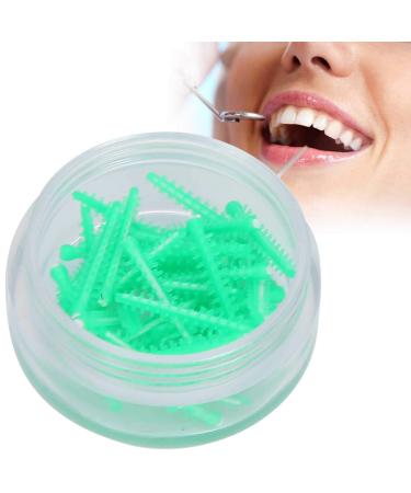 40pcs Adaptive Silicone Interdental Wedges Oral Adaptive Wedge High Temperature and High Pressure Supply Accessories(Green)