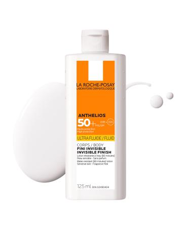 La Roche-Posay Body Sunscreen Anthelios Sunscreen Broad Spectrum UVA & UVB Sun Protection Fragrance-Free Non-Comedogenic Non Greasy Hypoallergenic Travel Sunscreen Dermatologist Recommended ULTRA FLUID SPF 50+
