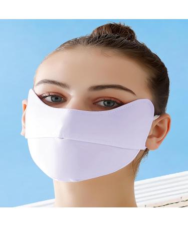 Kixolazr UV Protection Masque - Breathable UV Protection Ice Silk Face Masque - Reusable Sun Shield Face for Women 3D Eye Protection for Fishing Hiking Cycling Purple - Buy Online on GoSupps.com