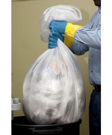 33 Gallon Clear Trash Bags - 33x39 - 1.5 MIL - Heavy Duty Industrial Liners for Recycling, Contractors, Storage & Outdoor Use - Pack of 100 - Buy Online on GoSupps.com