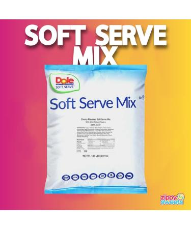 ZippySweets - Soft Serve Ice Cream Machine Mix Cherry Flavour Soft Serve Mix 4.5 Pound Bag with 4 Colour Changing Spoons - Enhance Your Ice Cream Experience! - Buy Online on GoSupps.com