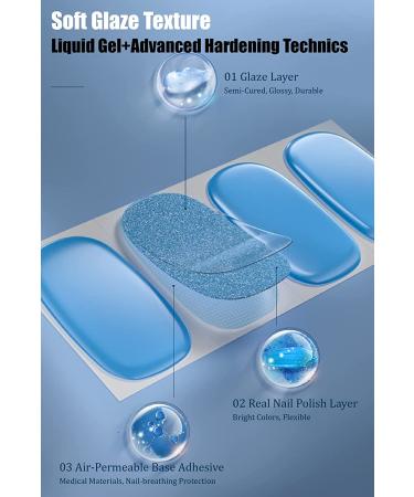 DANNI & TONI Semi Cured Nail Stickers Gel Nail Strips - 28 Chic Nude Solid Color Wraps - Buy Online on GoSupps.com