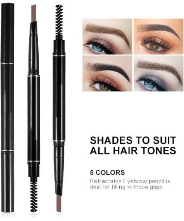 LXZJJM Eyebrow Pencil Brow Automatic Pencil Dual-ended Auto Rotating Eyebrow Pencil with Brush Waterproof Non-Smudge Triangle Eyebrow Pencil (2pcs 02# Grey) - Buy Online on GoSupps.com