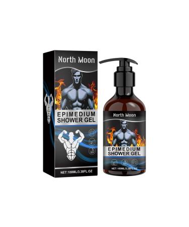 North Moon Epimedium Shower Gel for Men Refreshing Body Wash with Long-Lasting Fragrance 100ml/3.38 FL.OZ