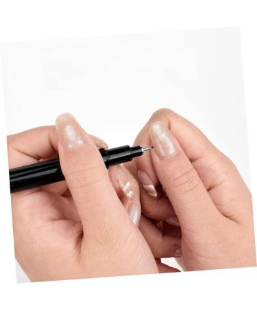 minkissy Nail Pen Liner Pen Nail Polish Nail Brush Pen Gel Nail Tool Extension Gel Pen Drawing Painting Liner Pens Barniz De Gel Para U as Nail Tools Nail Art Pen Abs Simple Draw Flowers 14X1X1CM Black - Buy Online on GoSupps.com