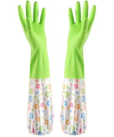 ShuWen Kitchen Housework Gloves Women Cleaning Gloves Waterproof Non-Slip Durable Extended Rubber Gloves for Dishwashing Laundry Home Cleaning and Garden Debris - Buy Online on GoSupps.com
