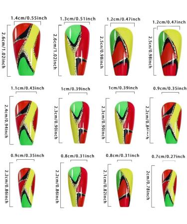 24Pcs Press on Nails Medium French Tips Fake Nails Acrylic Square False Nails Summer Reusable Ombre Artificial Nails for Women and Girls - Buy Online on GoSupps.com