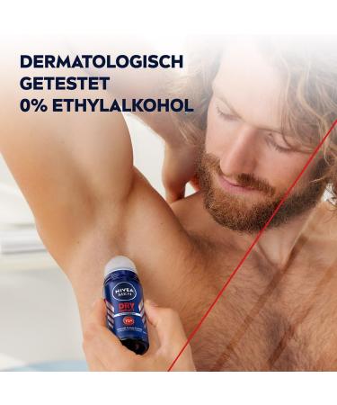 NIVEA MEN Dry Impact Roll-On Deodorant (50 ml) Antiperspirant for a Dry Skin Feeling 72h Sweat Protection and Dual Active Formula 50 ml new formula - Buy Online on GoSupps.com