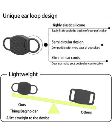 Airtag Dog Collar Keeper - 2 Pack Cat GPS Shell - Anti-Wing Pet Tracker Compatible with Apple Item Finder - Silicone Protective Cover for Backpack Belt Loop - Black/White - Buy Online on GoSupps.com