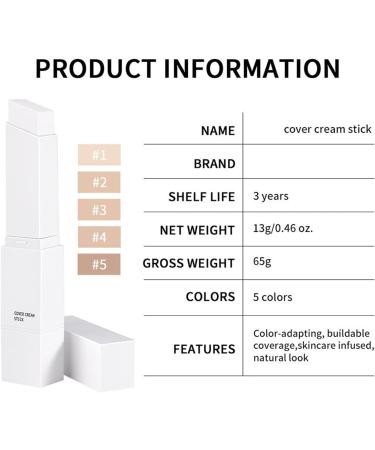 Color Changing Stick Foundation 13g Makeup Corrector - 2-in-1 Double-Ended Adaptable Face Complexion Stick For Events and Travel - Buy Online on GoSupps.com