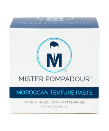 Mister Pompadour Moroccan Texture Paste - 2 Oz | Semi Matte Pomade for Men | Natural Ingredients | Ideal for Straight, Thick, or Curly Hair - Buy Online on GoSupps.com
