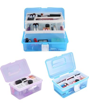 Multifunctional Nail Art Storage Case | 3-in-1 Makeup & Manicure Organizer Small Cosmetic Tools Container - Buy Online on GoSupps.com