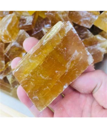 Natural Crystal Rough Natural Yellow Rough Selenite Slab Transparent Gypsum Specimen Can be Used for (Size : 200) (Size : 100g) - Buy Online on GoSupps.com