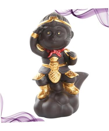 FUNOMOCYA Monkey Tea Pet Monkey Craft Monkey Ornaments Monkey Desktop Ornament Crafts Accessories Ceramics As Shown 7.5*4.5cm - Buy Online on GoSupps.com