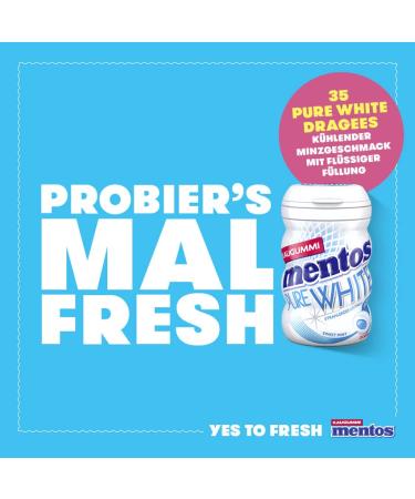 Buy Mentos Pure White Sweet Mint Chewing Gum - Sugar-Free Peppermint Dragees Multipack (6 x 70g) - 35 Pieces | International Shipping Available - Buy Online on GoSupps.com