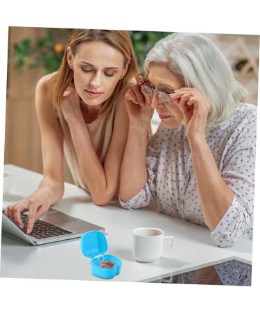 Lurrose 3 Series Press Box - Travel Case for Denture Prostheses Retainer & Wrong Teeth Holder - 10x9x7cm Blue - Buy Online on GoSupps.com