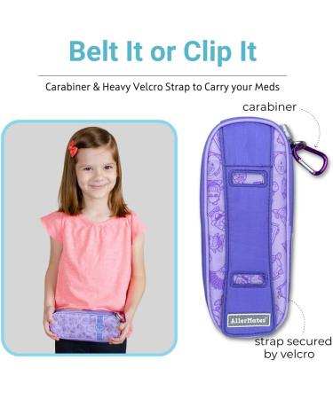 AllerMates Children's Premium Medical Allergy Kids Carrying Case for EpiPen or Auvi-Q and Benadryl - Buy Online on GoSupps.com