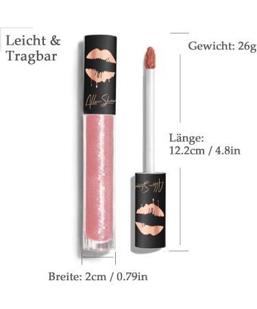  EONFAVE Matte glitter gloss liquid red diamond pink long-lasting waterproof high shine moisturizing formula silky texture - Buy Online on GoSupps.com