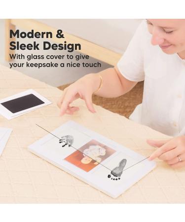 Inkless Baby Hand and Footprint Kit Frame - Personalized Newborn Picture Frame - Mess-Free Baby Keepsake - Baby Shower Gift (Alpine White) - Buy Online on GoSupps.com