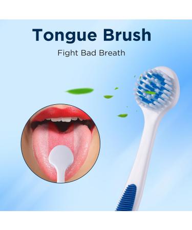 Tongue Brush 6 Pack - Effective Tongue Cleaner for Adults & Kids | Essential Oral Hygiene Tool - Buy Online on GoSupps.com