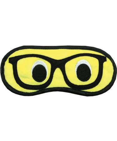 iscream Fun and Colorful Satin-Lined Silky Fleece Sleep Mask for Kids - Nerd Glasses