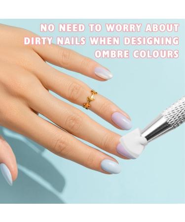 Bekecidi Nail Art Set with 200 Soft White Sponges and a Durable Grab Pen for Ombre Nail Art Create a Variety of Nail Art Styles - Buy Online on GoSupps.com