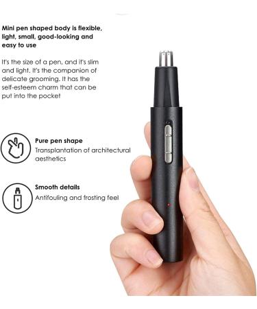 KouRy Nose and Ear Hair Trimmer - USB Rechargeable Painless Clippers for Men & Women Waterproof Dual Edge Blades - Professional Grooming Tool - Buy Online on GoSupps.com