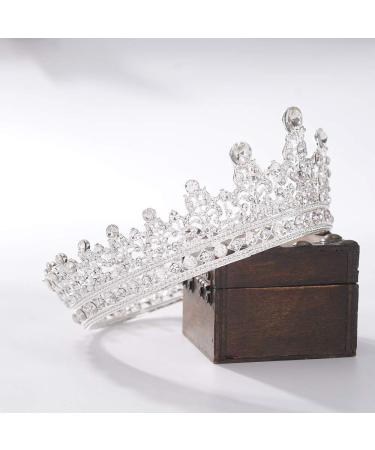 S SNUOY Full Round Rhinestone Wedding Queen Crown for Women - Bridal Pageant Hair Accessory - Buy Online on GoSupps.com
