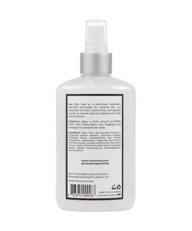 MANE TAME Men's Grooming After Shave Balm Hydrating Post Shave Solution with Collagen Green Tea & Oatmeal Extract 9 oz for Irritation Relief & Skin Protection - Buy Online on GoSupps.com