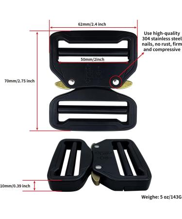 TXZWJZ Metal Buckle Dual Adjustable Tactical Belt Buckle - Heavy Duty 2inch (50mm) - Buy Online on GoSupps.com