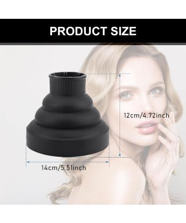 Cutiolly Universal hair diffuser hairdryer diffuser attachment for curly and naturally wavy hair professional hairdryer diffuser Black - Buy Online on GoSupps.com