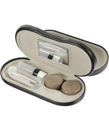 Buy Homsfou 5-Sentence Glasses Case - Travel Glasses & Contact Lens Kit with Metal Mirror | Double Usage Compact & Stylish - Buy Online on GoSupps.com