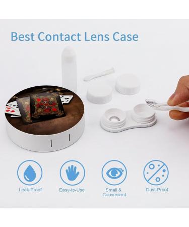 Contact Lens Case - Playing Cards Print Travel Box & Care Box for Optimal Lens Protection - Buy Online on GoSupps.com