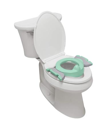 Kalencom Potette Plus Premium 2 in 1 Travel Potty and Toilet Seat Trainer Ring with Built in Pee Guard and Easy-Grip Handles (Teal/Gray) - Buy Online on GoSupps.com
