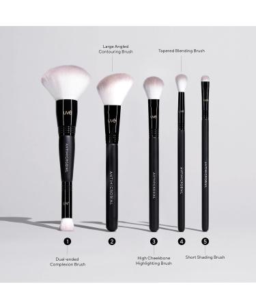 Beauty Essentials 5 Brush Set - Premium Vegan Makeup Brushes for Flawless Blending | Ideal for Powder Blush Concealers & Eyeshadow - Buy Online on GoSupps.com
