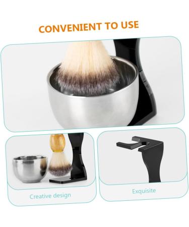 Angoily Men's Shaving Set - 2 Sets of Rustproof Steel Razor Holders Acrylic Brush Stand & Gifts for Him - Buy Online on GoSupps.com