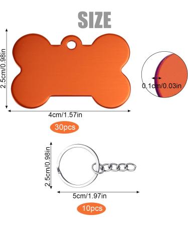 Buy Durable Aluminum Dog Tags & Trailers - 30 Pet ID Tags + 10 Chains for Dogs & Cats - Waterproof & DIY Friendly - Buy Online on GoSupps.com