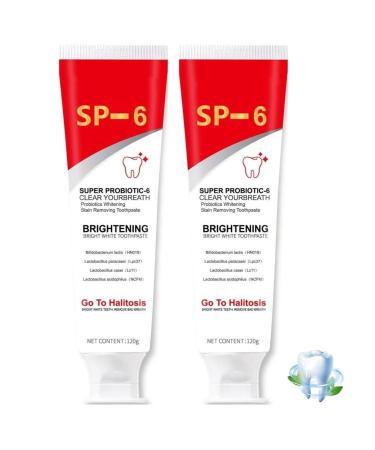 2PCS SP-6 Toothpaste SP6 Probiotic Toothpaste Fresh Breath Deep Cleaning Care